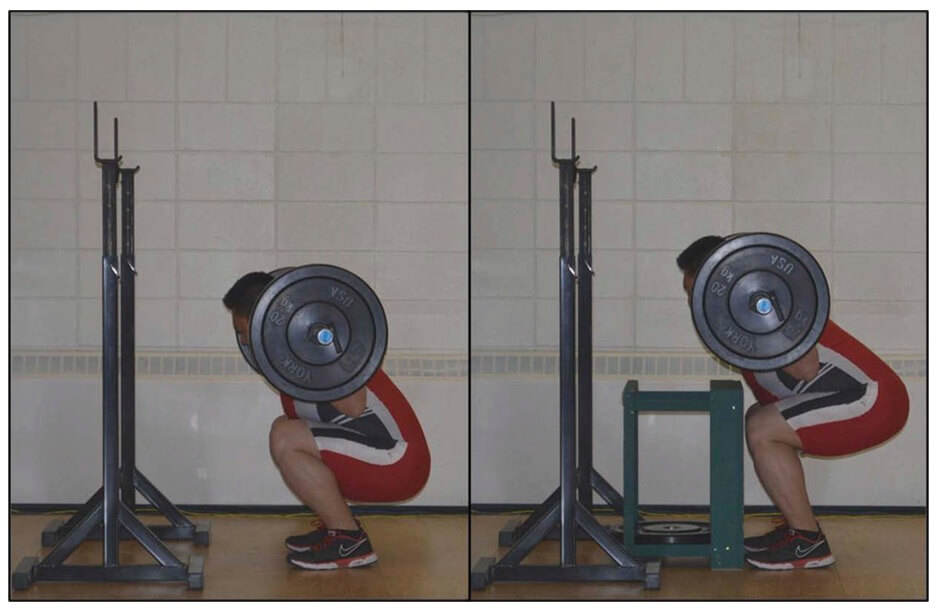 Restricted vs. unrestricted squats in Chiu's study.