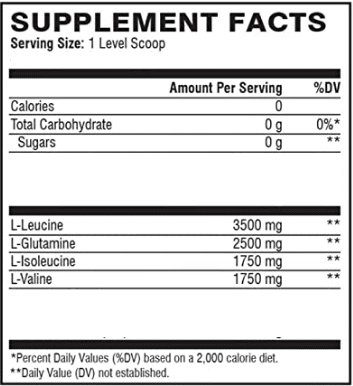 supplement nutrition label
